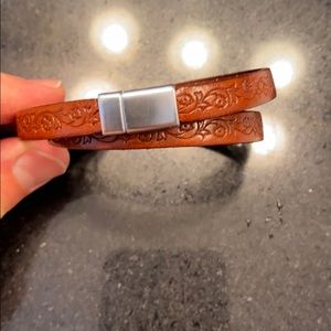 Wrap around leather bracelet